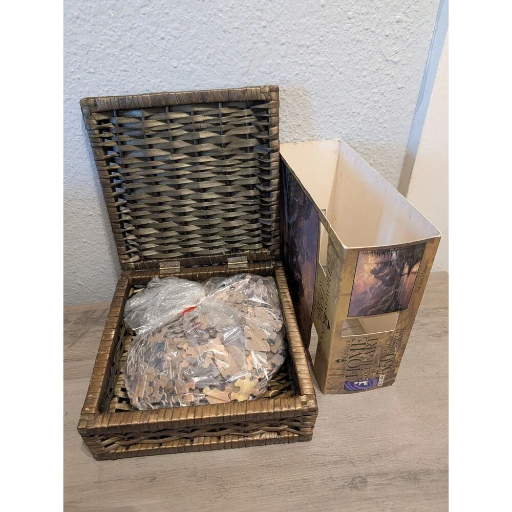 Thomas Kinkade Home & Heart Collection 550 Piece Jigsaw Puzzle Bonus Basket